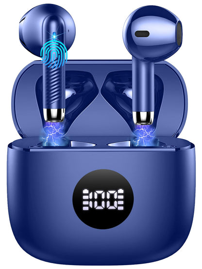 Wireless Earbuds, Bluetooth 5.4 Ear Buds, LED Power Display, 6D Bass Stereo