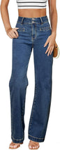 Sidefeel Jeans for Women High Waisted Straight Leg Denim Pants
