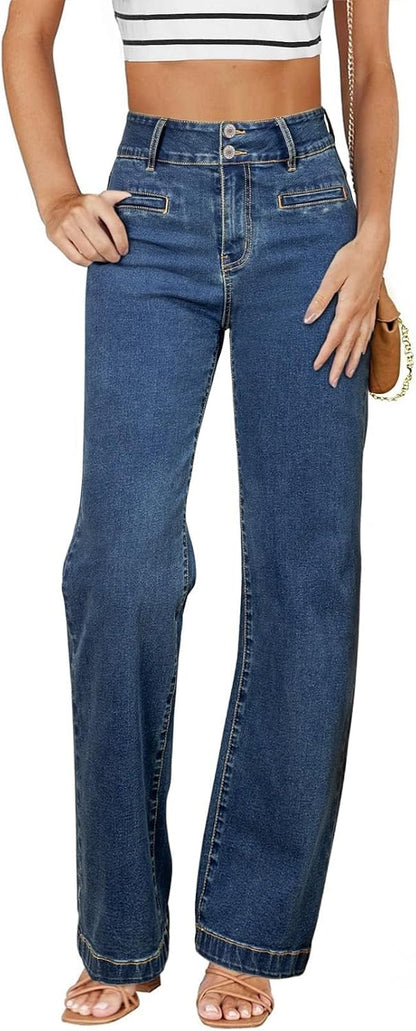 Sidefeel Jeans for Women High Waisted Straight Leg Denim Pants