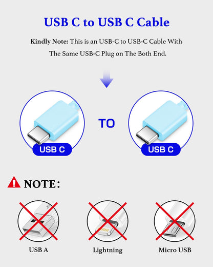 GUUSMART Type C Charger 2-Pack 25W Long 6ft USB C Charger Cable