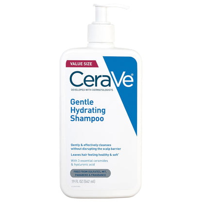 CeraVe Gentle Hydrating Shampoo with Hyaluronic Acid for Hair & Scalp, 12oz