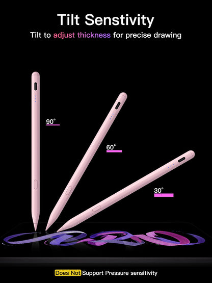 Stylus Pen for ipad 2018-2026, USB-C Fast Charging Pencil, Pixel-Perfect Tilt Sensitivity for iPad 11/10/9/8/7/6/A16, iPad mini 7/6/5, iPad Air M4/3/2 11"/13"/5/4/3, iPad Pro M5/4 13"/12.9″/11″ Black