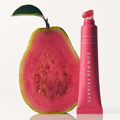 Summer Fridays Lip Butter Balm - Moisturizing Lip Gloss for Instant Shine + Sheer Color - With Nourishing Shea Butter - Everyday Makeup + Skin Care Summer Essentials - Vegan - Pink Sugar (.5 Oz)