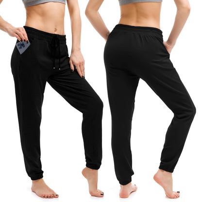 Walifrey Joggers with Pockets, Drawstring Sweatpants Women