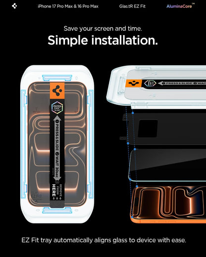 Spigen Screen Protector for iPhone 17 Pro Max, 16 Pro Max