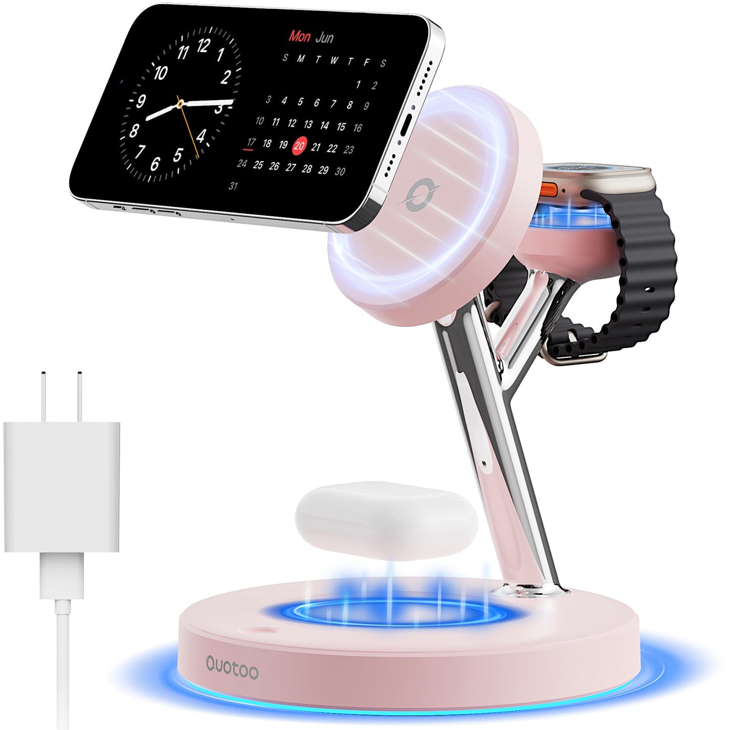 3 in 1 Mag-Safe Wireless Charger Stand for iPhone Apple Watch AirPods