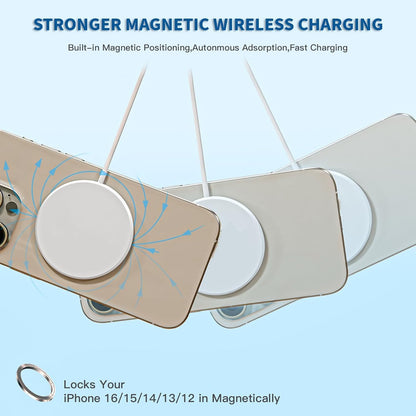 Magnetic Wireless Charger for iPhone,2 Pack Apple Magsafe Charger 10FT Long