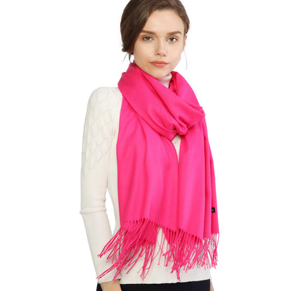 RIIQIICHY Women's Fringe Shawl Wrap Pashmina Scarf for Wedding Evening