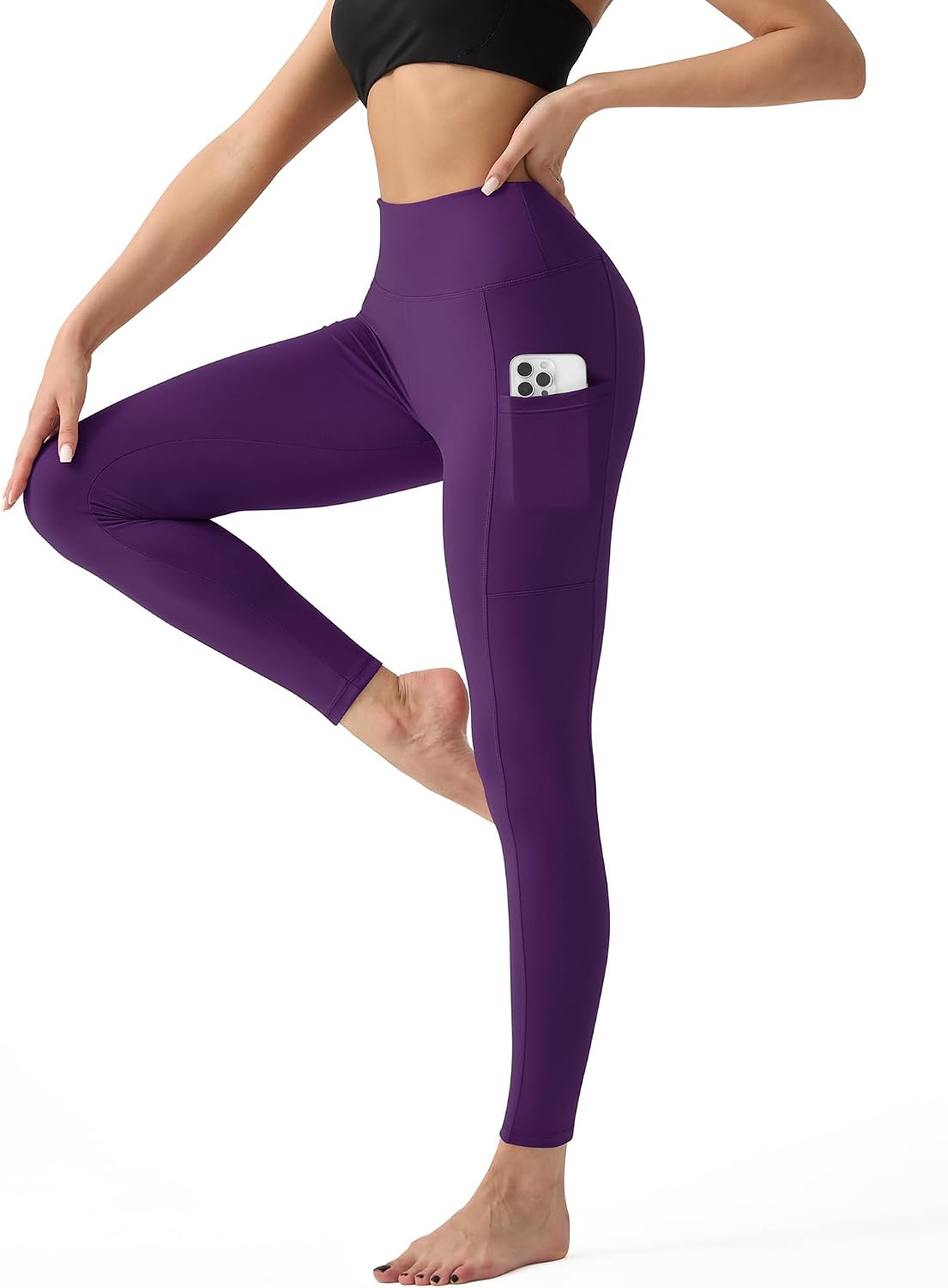 YUDSUD High Waisted Leggings for Women - Tummy Control Yoga Pants for Workout Running Athletic Women's Leggings Plus Size
