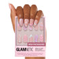 Glamnetic Press On Nails - Short Almond, Glossy Fake Nails 24 Pc Full Kit