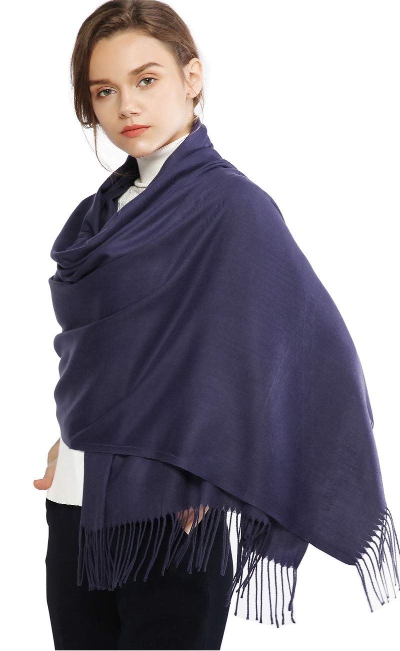 RIIQIICHY Women's Fringe Shawl Wrap Pashmina Scarf for Wedding Evening