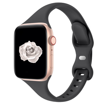 Thin Slim Band Compatible with Apple Watch 38mm 40mm 41mm 42mm 44mm 45mm 46mm 49mm, Replacement Silicone Sport Strap for iWatch Series 11/10/9/8/7/6/5/4/3/2/1 Ultra SE Women Men, Light Blush