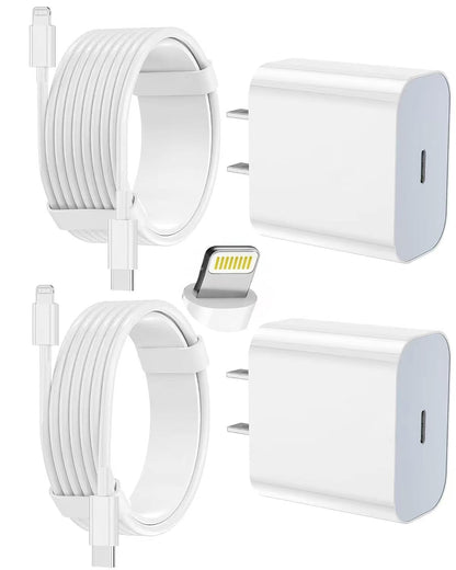 iPhone Charger Fast Charging, USB C Charger Block, 6FT/10FT Lightning Cable