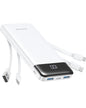 charmast Power Bank Portable Charger with Reinforced Built-in 4 Cables