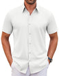 COOFANDY Men's Stretch Dress Shirts Short Sleeve Wrinkle Free Casual Button Down Shirts