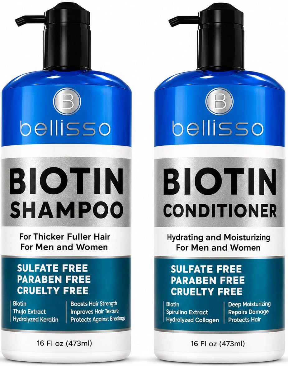 Caffeine Shampoo and Conditioner Set - Volumizing Products for Women and Men - Thickening, Volume Boosting Formula for Thinning and Fine Hair - Sulfate Free, No Parabens - Hydrating, Salon Grade