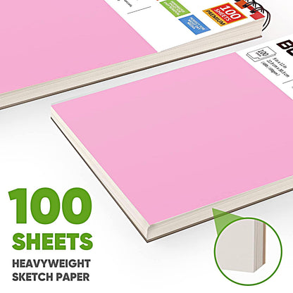 Soucolor Sketch Book 9" x 12", 100 Sheets Kids Art Sketchbook Drawing Pad