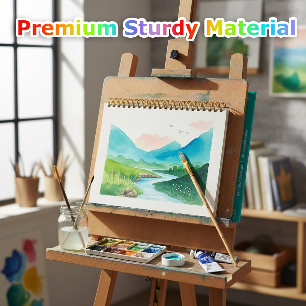 Hapikalor Watercolor Paper Pad, 9"x12" Water Color Paper, 140lb/300gsm Teal