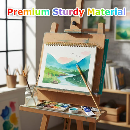 Hapikalor Watercolor Paper Pad, 9"x12" Water Color Paper, 140lb/300gsm Teal