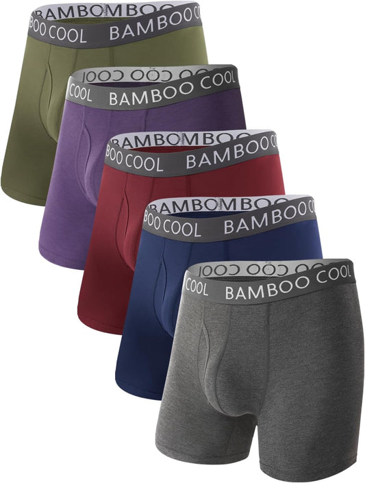 BAMBOO COOL Ultra Soft & breathable Mens Underwear Boxer Briefs Pack