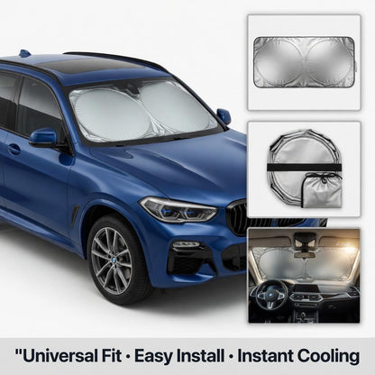 BNYD Car Windshield Sunshade Foldable Reflective Sun Visor