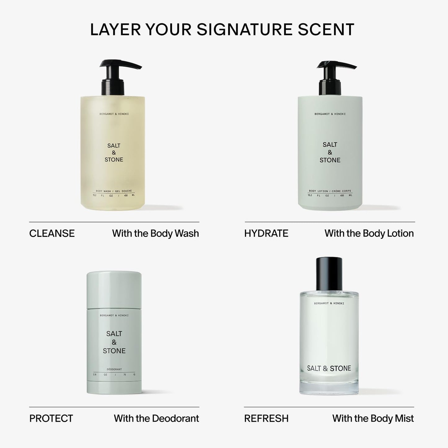 Salt & Stone Aluminum-Free Deodorant, Women & Men Santal & Vetiver 2.6 oz