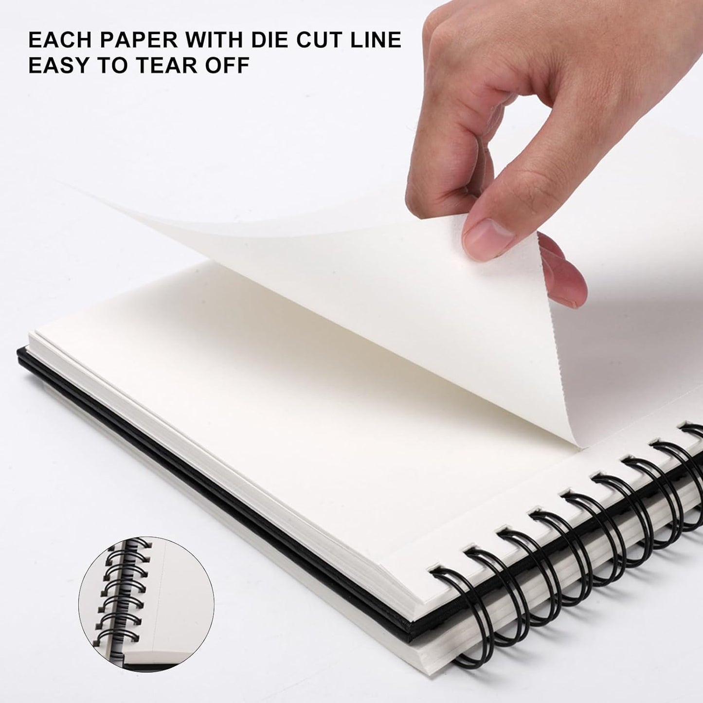 Hardbound Sketch Book, Spiral Bound, 8.5x11 inches