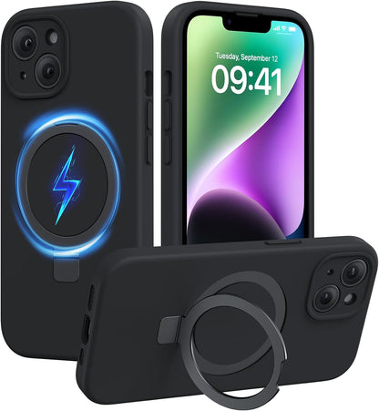 Miracase Magnetic for iPhone 16 Pro Case, Silicone, Black