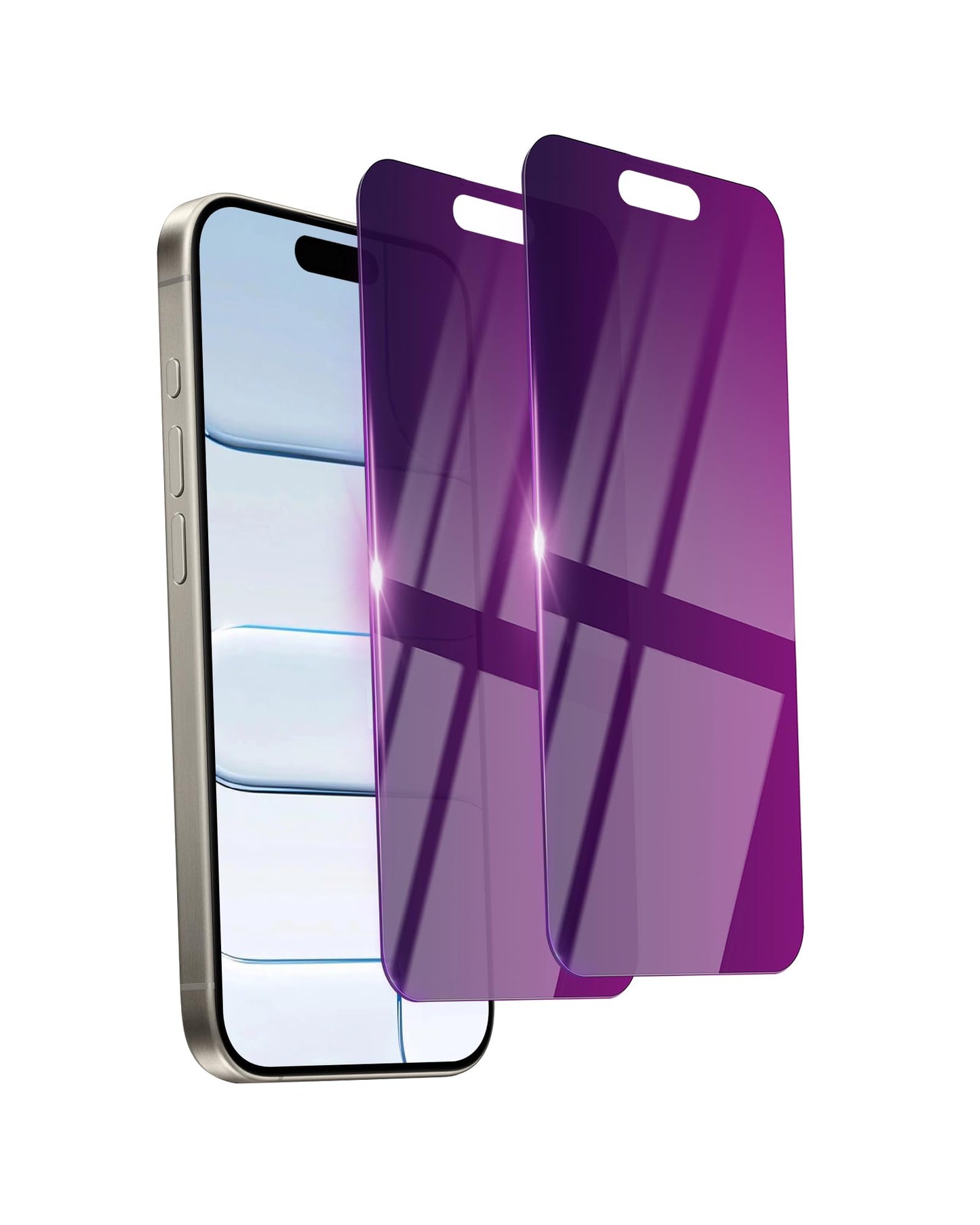 2 Pack Privacy Screen Protector for iPhone 17 Pro Max Tempered Glass 6.9'' Private Saver Anti-Spy Eye Protection Anti-Scratch Full Coverage No Bubble