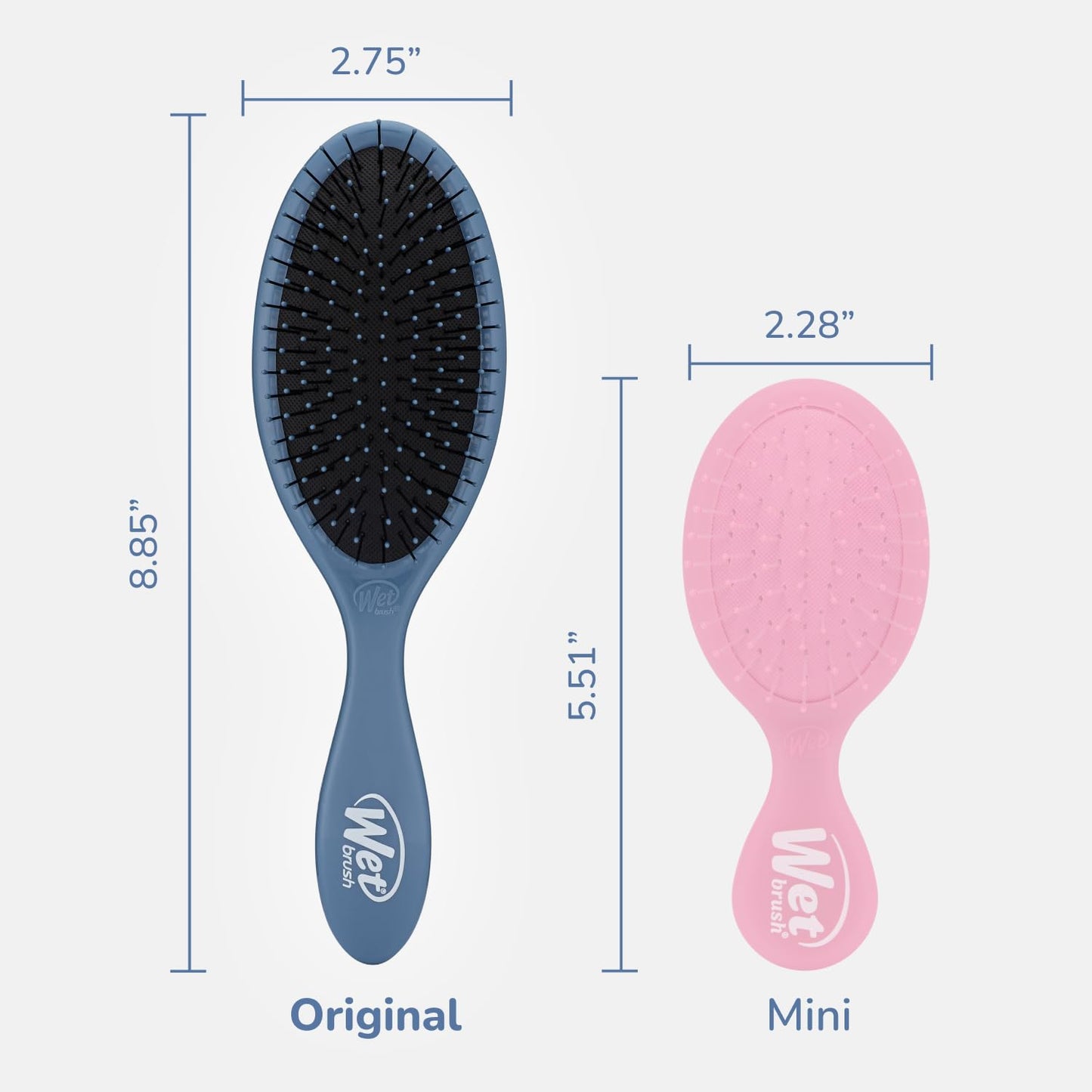 Wet Brush Original Detangler Hair Brush, Sky, For All Hair Textures