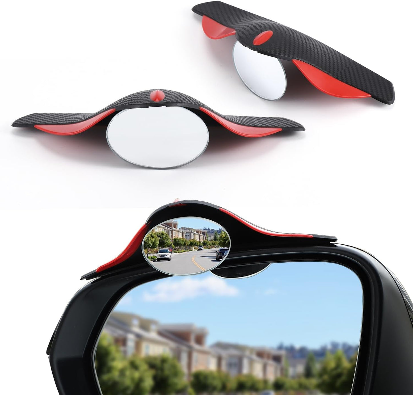 LivTee Blind Spot Car Mirror, HD Glass Frameless Convex Side Mirror Blindspot, Wide Angle Rear View Mirrors for SUVs, Trucks and RVs - Car Accessories
