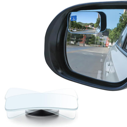 LivTee Blind Spot Mirror, 2" Round HD Glass Frameless Convex Rear View Mirrors Exterior Accessories with Wide Angle Adjustable Stick for Car SUV and Trucks, Pack of 2