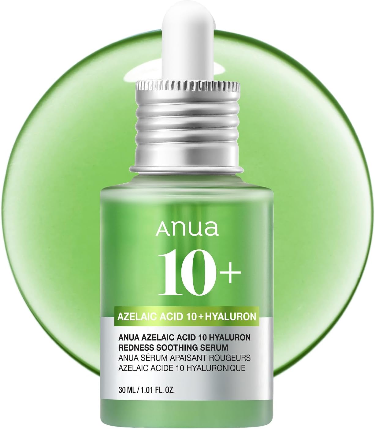 Anua Azelaic Acid 10 Hyaluron Redness Soothing Serum, 1.01 fl oz | Facial Serum for Blemish-Prone & Oily-Prone Skin, Lightweight & Hydrating Blemish Care, Hyaluronic Acid, Korean Skincare