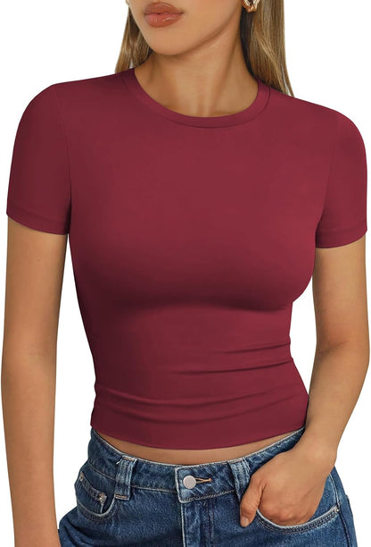 Trendy Queen Womens Short Sleeve T Shirt Basic Summer Top
