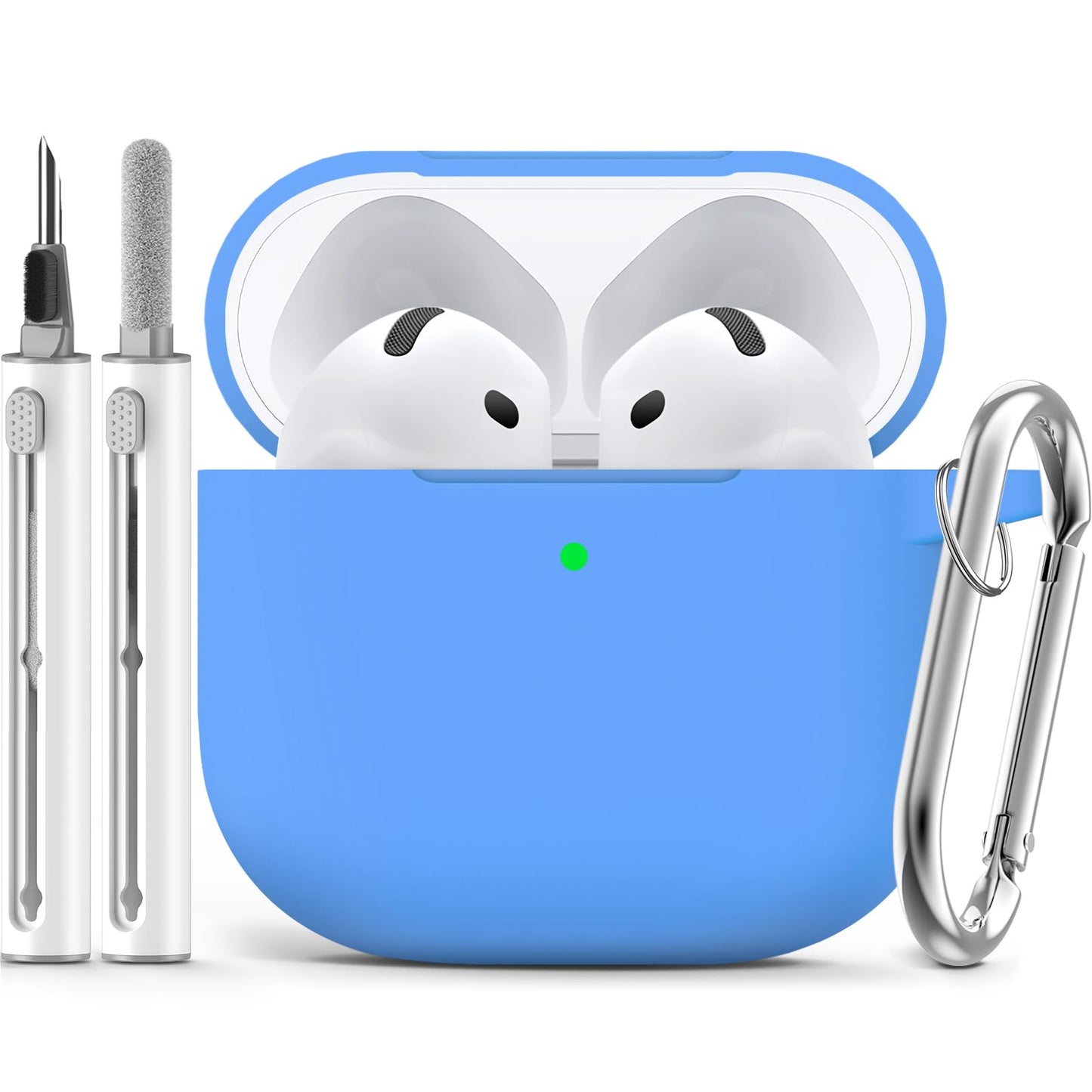 Ljusmicker for AirPods 4 Case 2024 with Cleaner Kit,Milk Tea