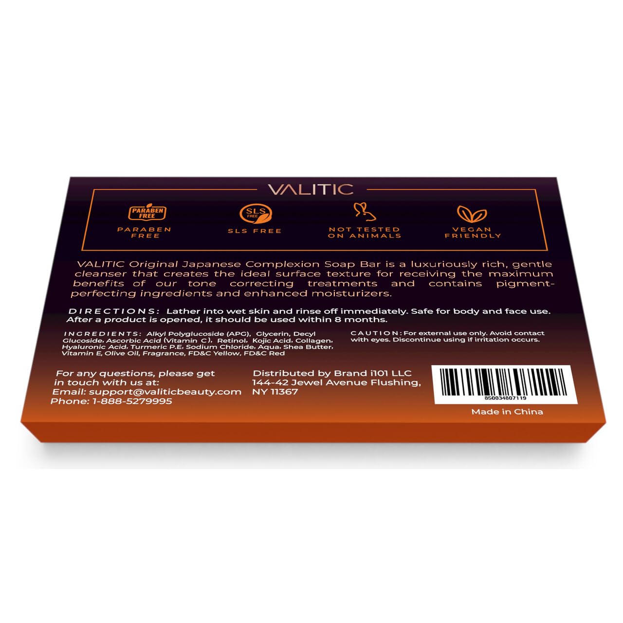 VALITIC Kojic Acid Dark Spot Remover Soap Bars, Turmeric Bar Soaps 2 Pack
