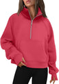 AUTOMET Womens Sweatshirts Half Zip Fleece Pullover Fall Outfits