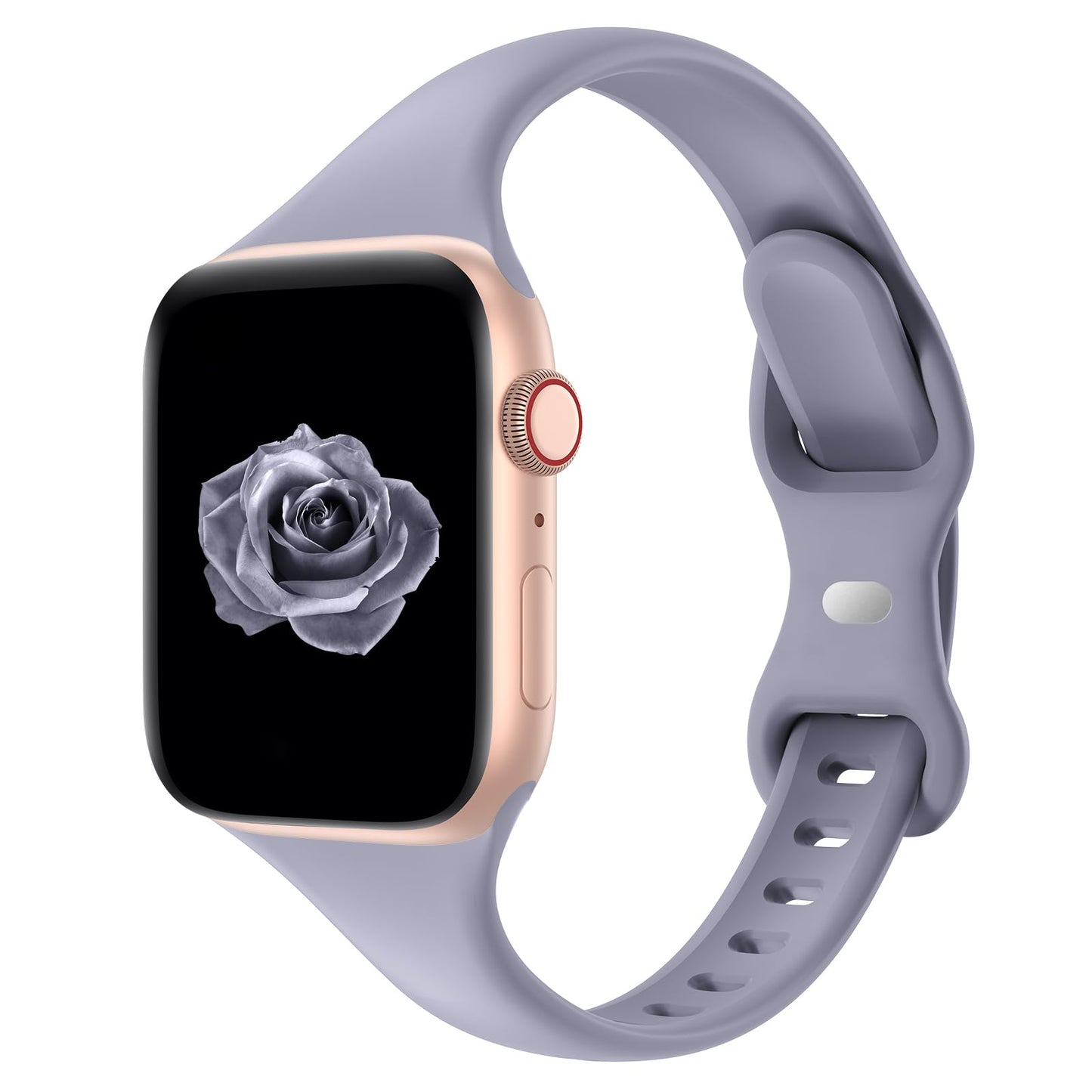 Thin Slim Band Compatible with Apple Watch 38mm 40mm 41mm 42mm 44mm 45mm 46mm 49mm, Replacement Silicone Sport Strap for iWatch Series 11/10/9/8/7/6/5/4/3/2/1 Ultra SE Women Men, Light Blush
