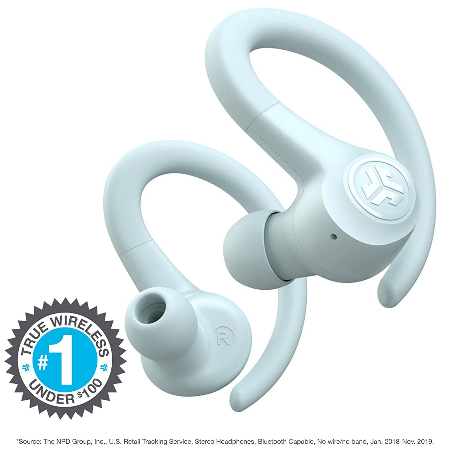 JLab, Go Sport+, True Wireless Workout Earbuds, Bluetooth Sport Earbuds, Clear Calling, Graphite