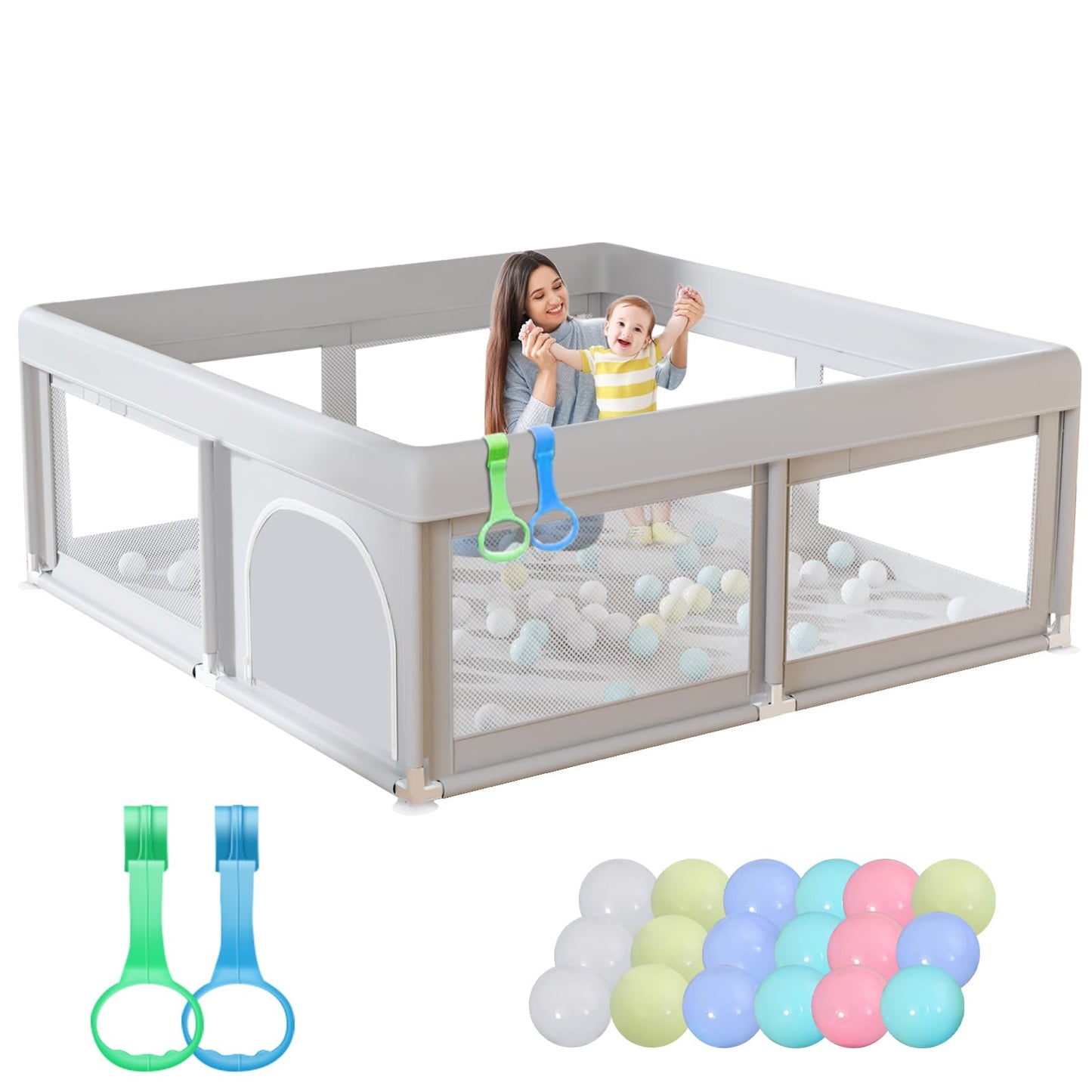 Hiaksedt Baby Playpen 50x50 Inch, Play Pens for Babies and Toddlers