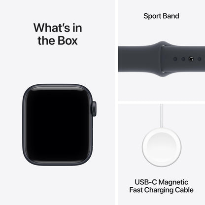 Apple Watch SE 3 [GPS 44mm] Smartwatch with Midnight Aluminum Case with Midnight Sport Band - M/L. Fitness and Sleep Trackers, Heart Rate Monitor, Always-On Display, Water Resistant