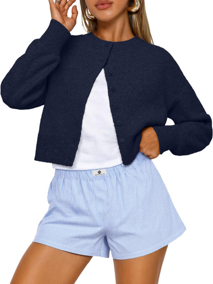Trendy Queen Cropped Cardigan Sweaters for Women Fall Fashion Clothes 2026