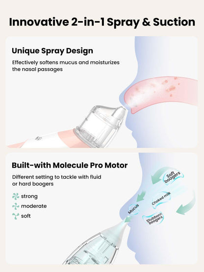 GROWNSY Nasal Aspirator for Baby, Electric Nose Sucker, Powerful Suction