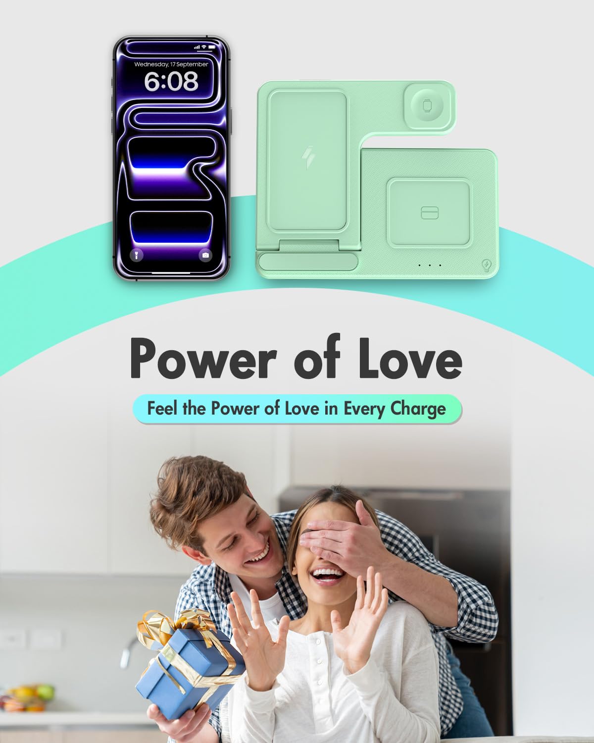 GETPALS Wireless Charger iPhone Charging Station for Apple Multiple Devices