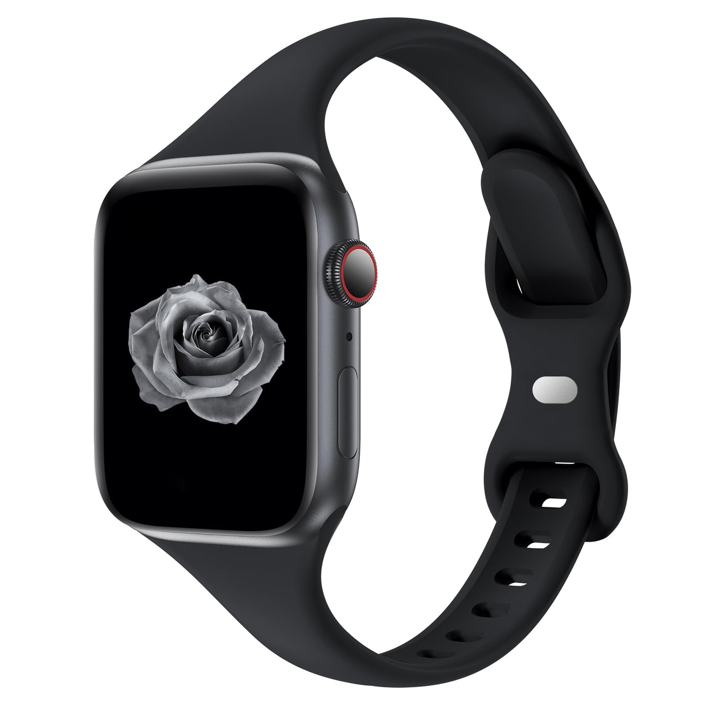 Thin Slim Band Compatible with Apple Watch 38mm 40mm 41mm 42mm 44mm 45mm 46mm 49mm, Replacement Silicone Sport Strap for iWatch Series 11/10/9/8/7/6/5/4/3/2/1 Ultra SE Women Men, Light Blush