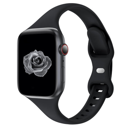 Thin Slim Band Compatible with Apple Watch 38mm 40mm 41mm 42mm 44mm 45mm 46mm 49mm, Replacement Silicone Sport Strap for iWatch Series 11/10/9/8/7/6/5/4/3/2/1 Ultra SE Women Men, Light Blush