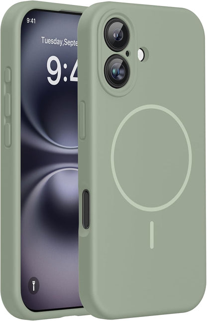 Miracase Magnetic for iPhone 16 Pro Case, Silicone, Black