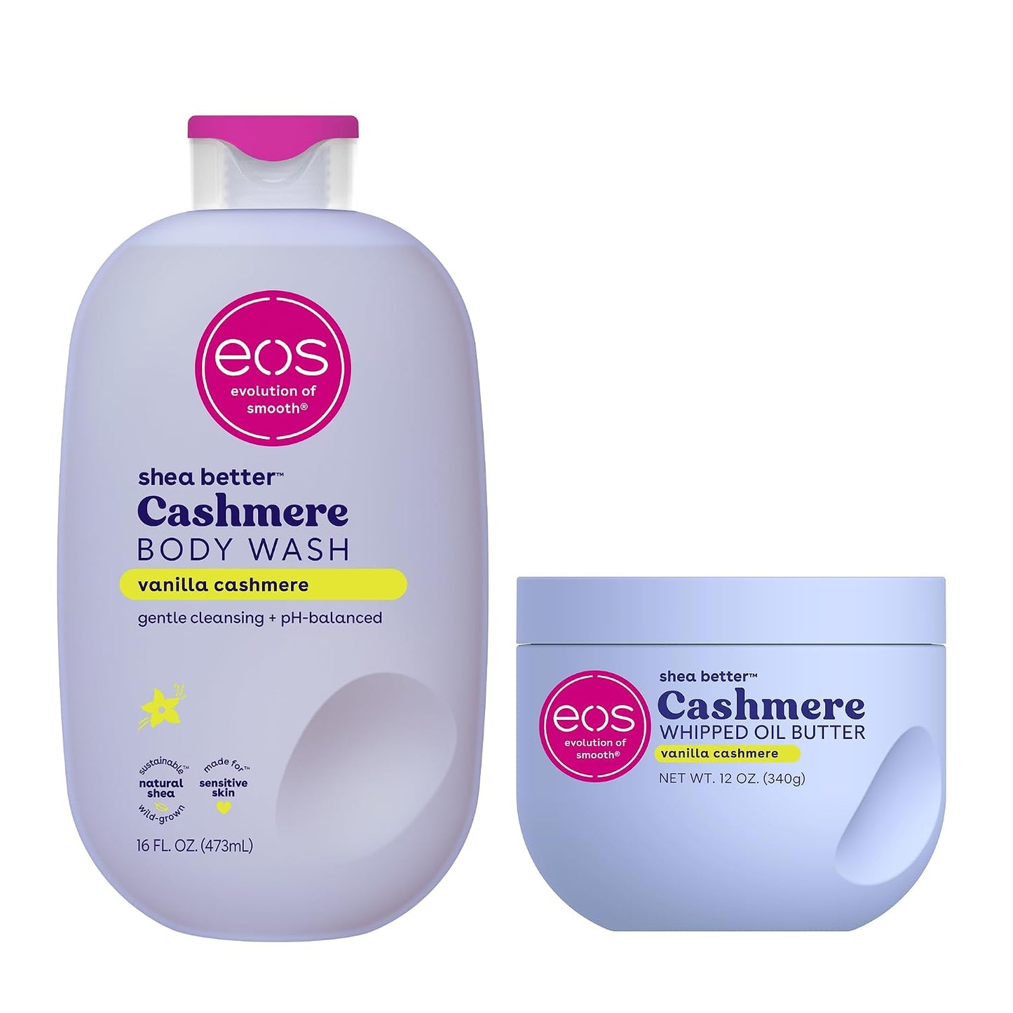 eos Cashmere Body Wash- Vanilla, Creamy Gel with Shea Butter, 16 fl oz