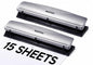 Bostitch Office Premium 3 Hole Punch, 12 Sheet Capacity, Metal, Rubber Base, Easy-Clean Tray, Silver