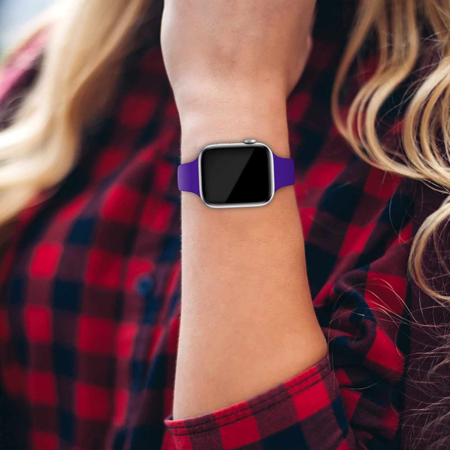 Thin Slim Band Compatible with Apple Watch 38mm 40mm 41mm 42mm 44mm 45mm 46mm 49mm, Replacement Silicone Sport Strap for iWatch Series 11/10/9/8/7/6/5/4/3/2/1 Ultra SE Women Men, Light Blush